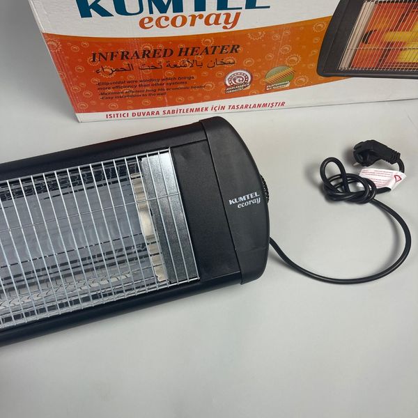 Інфрачервоний обігрівач KUMTEL Ecoray EX-23, 2300W UA Black 628563 фото