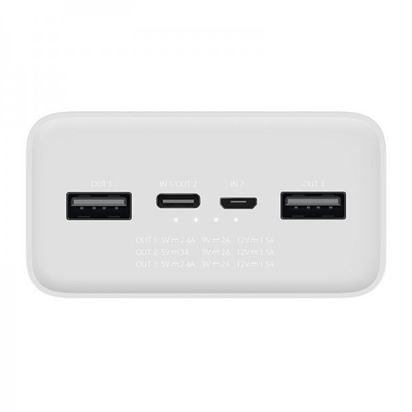 УМБ Xiaomi Mi Power Bank 3 30000 mAh USB-C 18W Fast Charge PB3018ZM White (VXN4307CN) 07894 фото